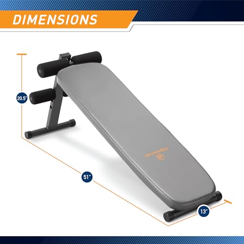 Marcy Charcoal Slant Board Sit Up Bench with Decline Ab Crunch JD-1.2
