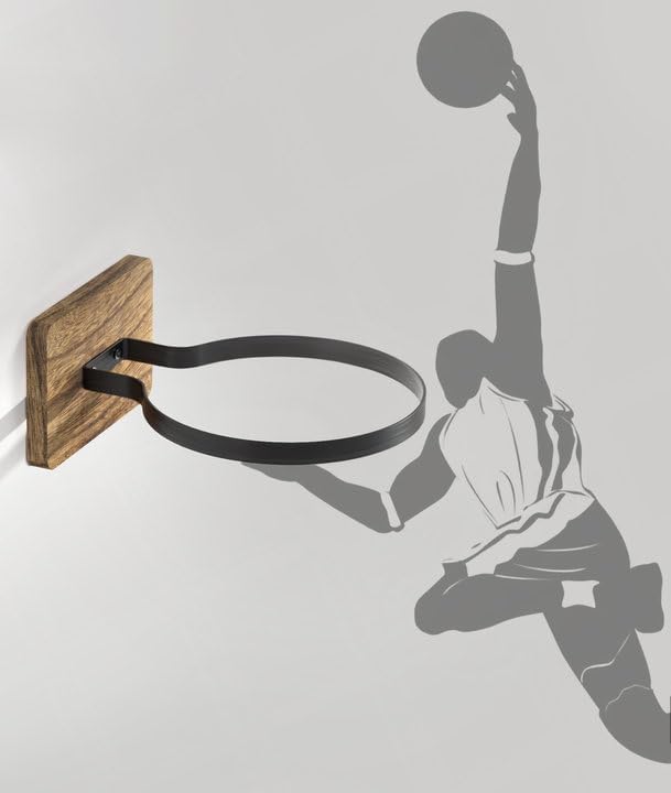 Wall Mount Basketball Holder - Autograph Ball Display Rack for Basketball, Football & Soccer | Sports Organizer