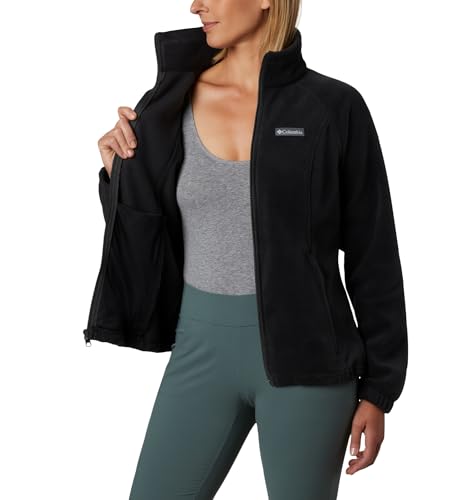 Columbia Women's Plus-Size Benton Springs Full Zip Fleece Jacket - Small, Black