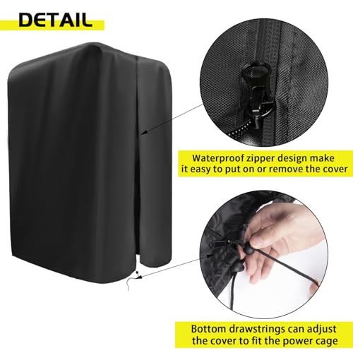 64W x 68D x 82.5H Waterproof Gym Rack Cover for Home & Commercial Equipment