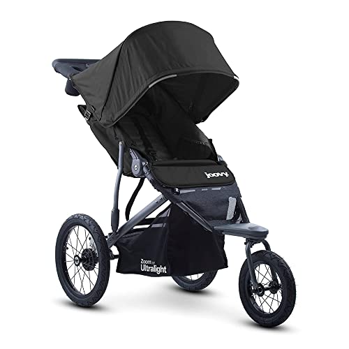 Joovy Zoom360 Ultralight Jogging Stroller Black – Lightweight, Foldable Baby Jogging Stroller with Parent Organizer