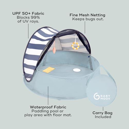 Baby Beach Tent & Paddling Pool Marine UPF 50+ - 2-in-1 Baby Sun Shelter