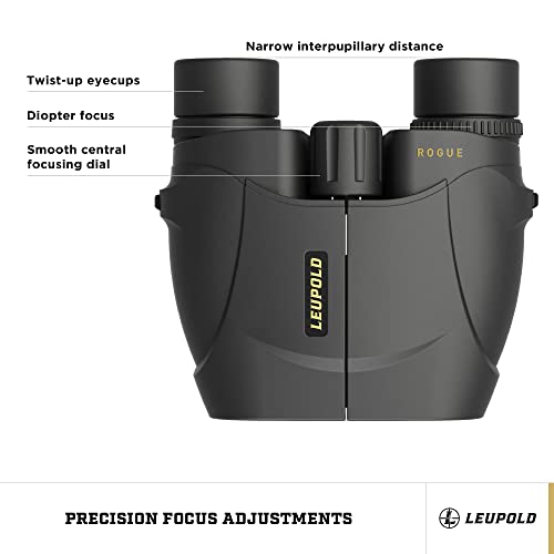 Leupold BX-1 Rogue 8x25mm Compact Binoculars - Waterproof, Fogproof, Lightweight