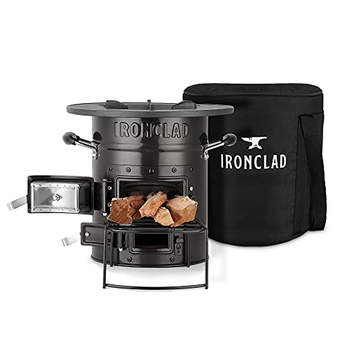 Portable Rocket Stove for Camping & Emergency Cooking – Off-Grid Wood Burning Stove with Carry Bag