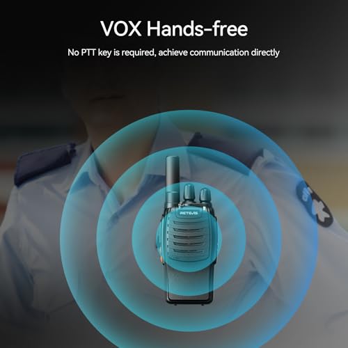 2 Pack Rechargeable Walkie Talkies with VOX Flashlight Emergency Alarm - Type C Charging
