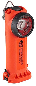 Streamlight Survivor X USB Rechargeable Firefighter Flashlight - 250 Lumens, Right-Angle, Orange, USB Battery