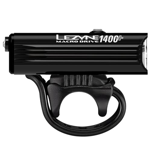 LEZYNE Macro Drive 1400 Lumens Bicycle Front Light Satin Black USB-C Rechargeable IPX7 Waterproof