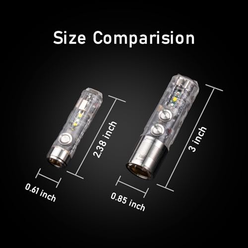 RovyVon Aurora A28 2nd Gen Rechargeable Keychain Flashlight 1000 Lumens UV Red White Sidelight Silver