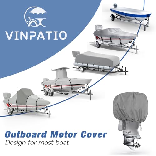 Waterproof Outboard Motor Cover 25-40 HP, Large Size - UV & Cold Resistant