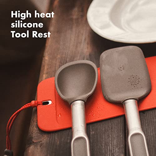 OXO Camping Stove Cooking Set - 4-Piece Outdoor Kitchen Tool Kit