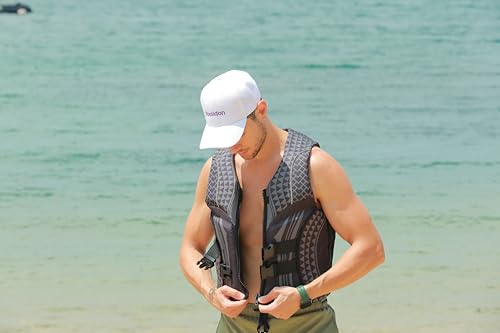 Adult Life Vest for Water Sports Grey Large - Unisex Kayaking & Paddling Impact Jacket