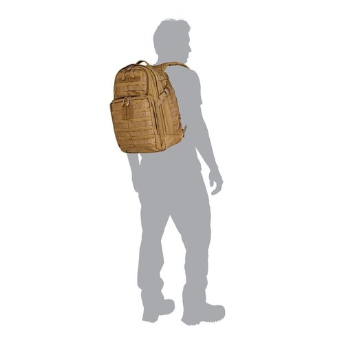 5.11 Tactical Backpack, RUSH 24 2.0 Military Survival Molle Back Pack with Laptop Compartment, 37L, Double Tap, Style 56563ABR