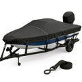 16-18.5 ft Waterproof Heavy-Duty Boat Cover with Metal Hook & Reinforced Seams