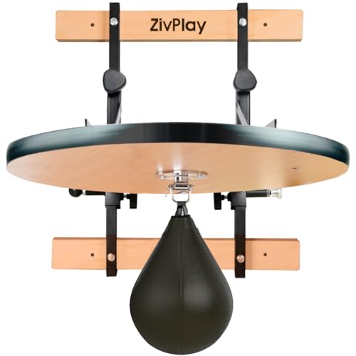 24 Inch Speed Bag Platform with Swivel and Adjustable Height for Boxing Training