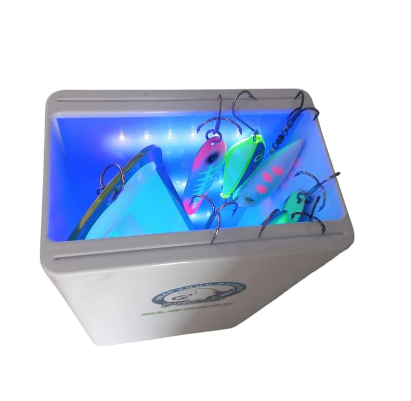 UV Charger Glow Cup for Fishing Lures - 12 Inch Night Fishing Glow Spoon Jigs