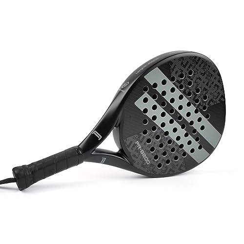Gray Carbon Fiber Padel Racket with EVA Memory Foam Core Lightweight