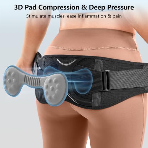 SueStar SI Belt for Women with 3D Pad - Gray Medium Sacroiliac Hip Support