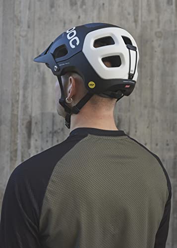 Mountain Bike Helmet with MIPS - Tectal Race, Adjustable Visor, 55-58cm - Black/White