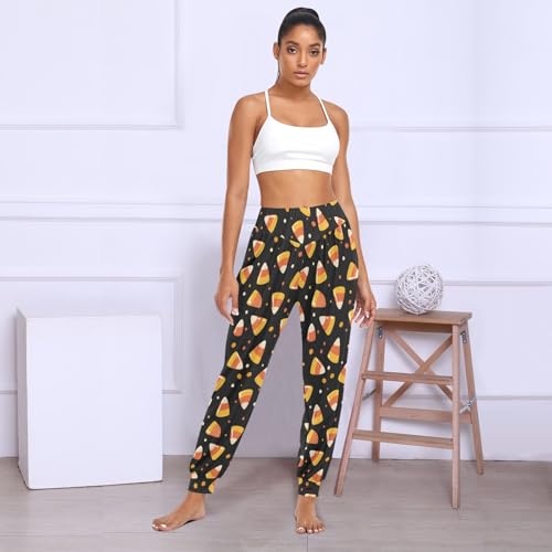 Boho Yoga Pants for Women Medium Multicolour High Waist Joggers for Workout & Lounge
