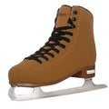 Nattork Figure Skates for Boys & Girls Brown Leather 11 Women / 10 Men - Stainless Steel Blades, Reinforced Support, Comfort