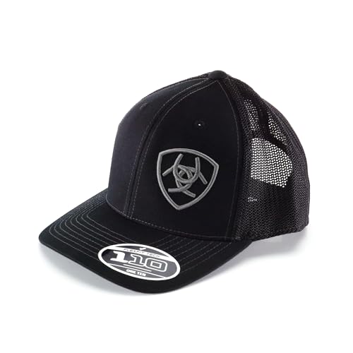Men's Mesh Cap - Adjustable Flexfit 110 Baseball Hat, One Size, Black