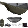 Od Green Double 11ft Camping Hammock with Mosquito Net & Straps - Lightweight & Durable