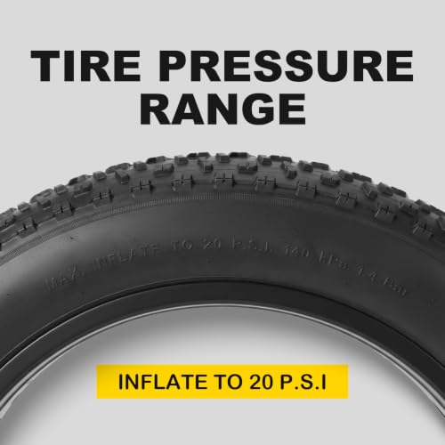 20x4.0 Inch Fat Bike Tire - Foldable Replacement for E-Bike & MTB, Off-Road