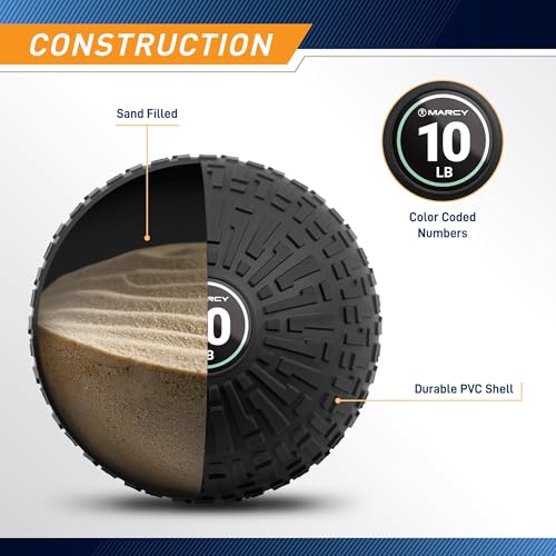 45 lb Slam Ball - Non-Bounce Medicine Ball with Textured Grip for Power Training