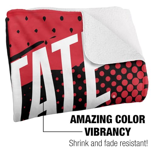 North Carolina State University Fan Zone Throw Blanket 50x60 Sherpa Touch