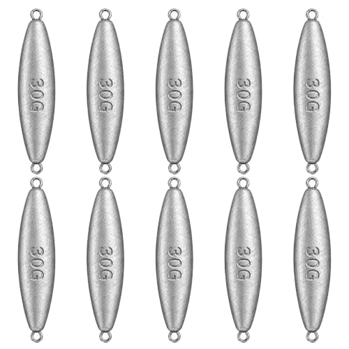 Fishing Inline Sinkers Trolling Weights 1oz-10pcs - Saltwater & Freshwater