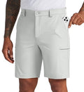 Willit Men's Stretch Golf Shorts 9-Inch Inseam Casual Cargo Quick Dry Light Gray
