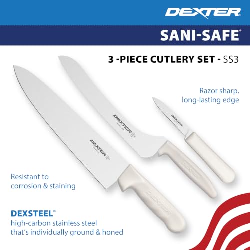 Dexter-Russell 3-Piece Kitchen Cutlery Set with High-Carbon Stainless Steel Blades