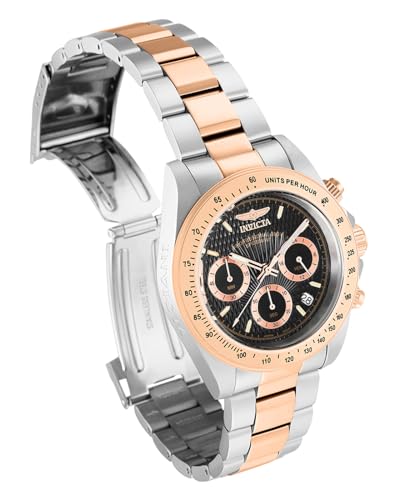 Invicta Speedway Men's 39mm Quartz Watch with Black Dial - Stainless Steel