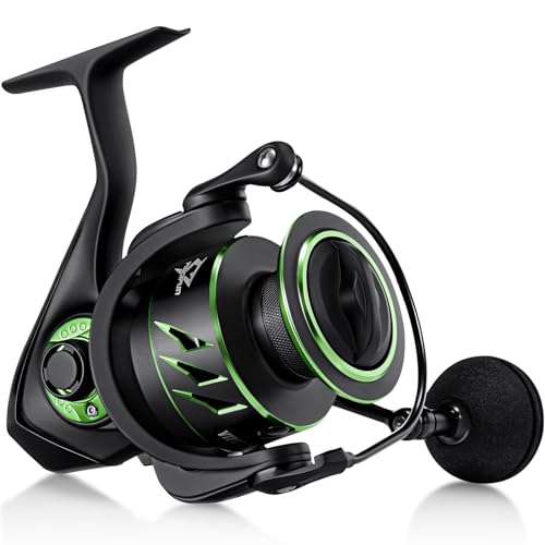 Piscifun Viper X Spinning Reel 33lb Max Drag 10+1 Shielded Bearings - Green / 5000