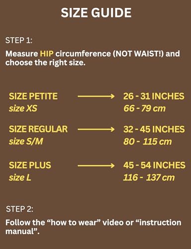 Sacroiliac Hip Belt for Sciatica Pain Relief - Regular Black, 32-45 Inch