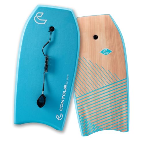 Reed Bodyboard for Beach Kids & Adults - Lagoon Blue, 39 Inch Lightweight EPS Core