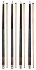 ZJ-001-C Set of 4 58-Inch Billiard Pool Cues with Leather Tips & Maple Shafts