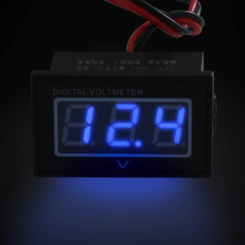 10L0L Golf Cart Voltage Meter,Waterproof Digital Voltmeter Battery Monitor Universal for 12V 24V 36V 48V 60V 72V EZGO Club Car Yamaha and Truck Boat ATV UTV (Voltage Display DC5-120V)