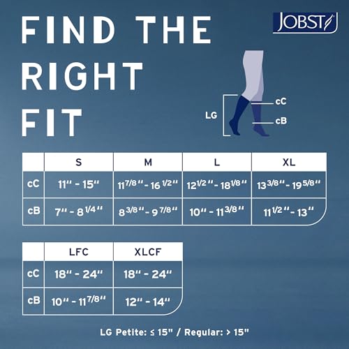 JOBST Relief 20-30 mmHg Knee High Graduated Compression Stockings Small Beige Closed Toe
