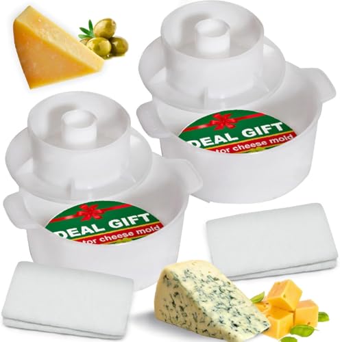 Cheese Making Kit with 2 Molds & Cloth - Homemade Cheesemaking Supplies