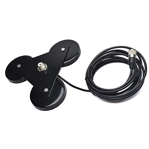 Magnetic Car Truck Antenna Mount with 16.4ft Coax Cable - SO-239 Base