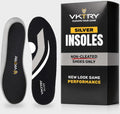 VKTRY Silver Carbon Fiber Athletic Insoles Men 9.5-10, Women 11.5-12 - Support & Energy Return