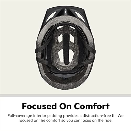 Schwinn Lighted Adult Bike Helmet Matte Black, Size 58-62cm, Rear LED & Reflective Strips