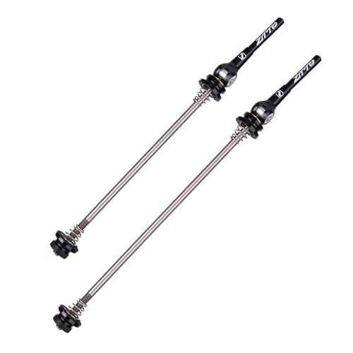 ZTTO Bike Quick Release Skewers, 1 Pair Ultra-Light Titanium Alloy Skewers, Safe and Reliable Front Rear Bicycle Skewers for Road Bike, Mountain Bike, MTB, BMX (Black)