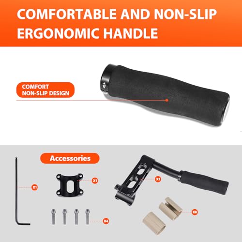 Handlebar Extender for Indoor Exercise Bikes - Compatible with Peloton & More, Aluminum Alloy, Black