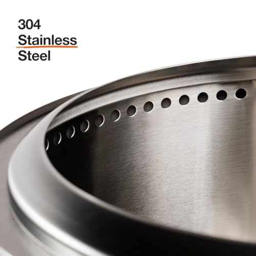 Solo Stove Bonfire Essential Bundle - 19.5-Inch Smokeless Fire Pit with Stand and Lid - Silver