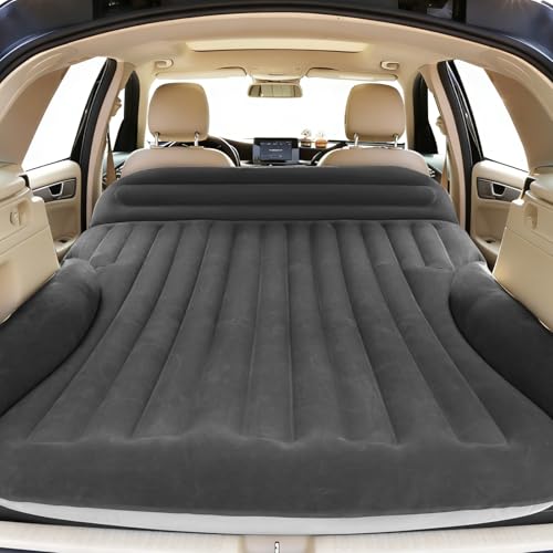 Ciremiv SUV Air Mattress Dark Coffee with Pump - Double Side Flocked Car Bed