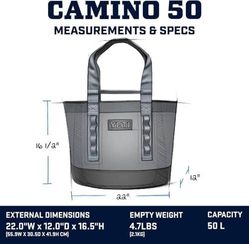 YETI Camino 50 Carryall Waterproof Tote Bag with Purple/Blue Variants