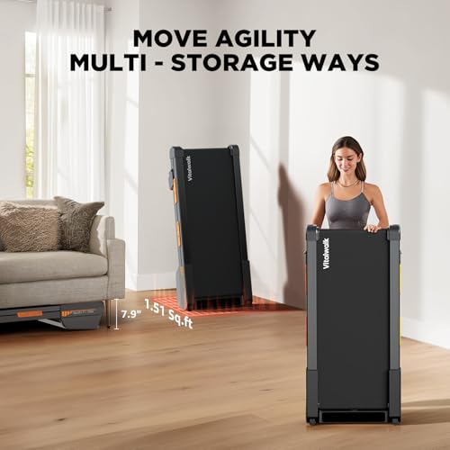 VITALWALK 40x16 Inch Walking Pad Treadmill with Incline for Home & Office