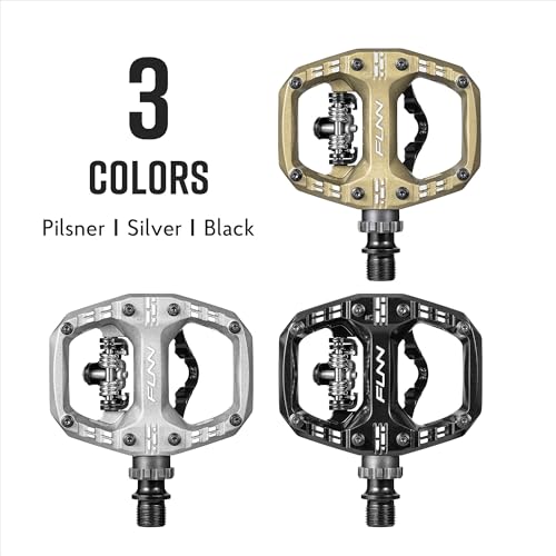 Funn Clast Clip-In MTB Pedals Black - Single Sided Clip for Mountain Biking